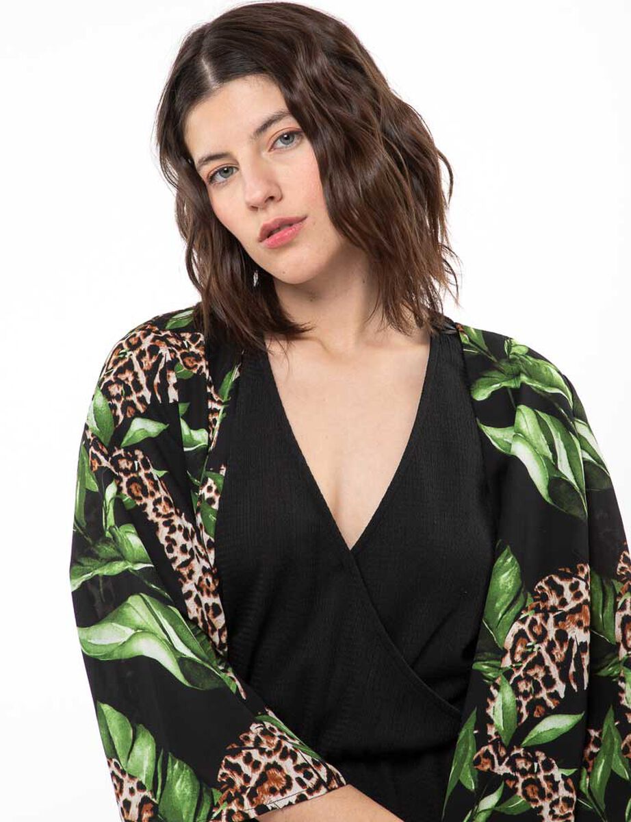 Kimono Estampado Mujer Fiourcci