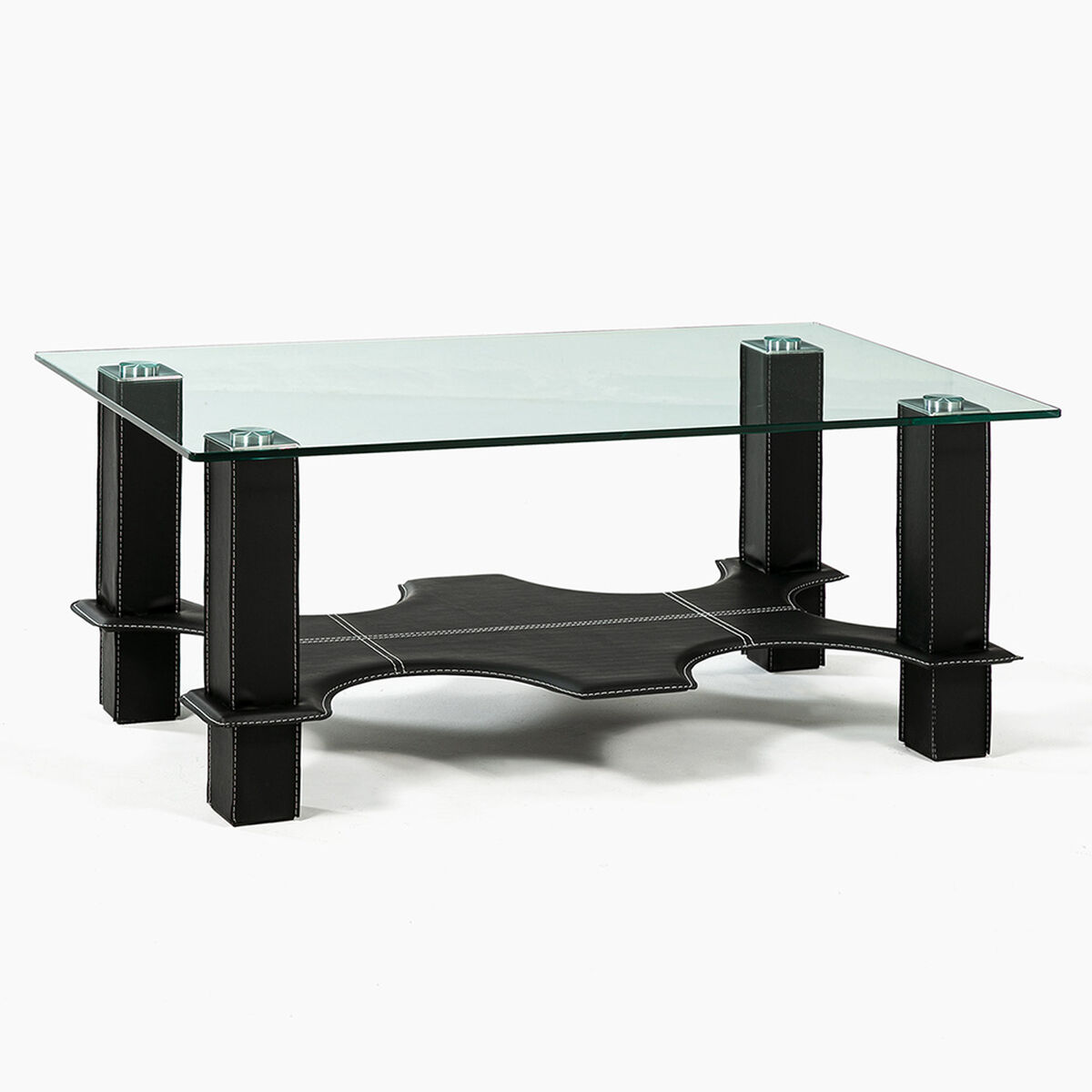 Mesa de Centro Spazzio Tribecca + 6 Pouf