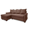 Seccional Izquierdo Living Factory Montreal 4 Cuerpos Caf&eacute;