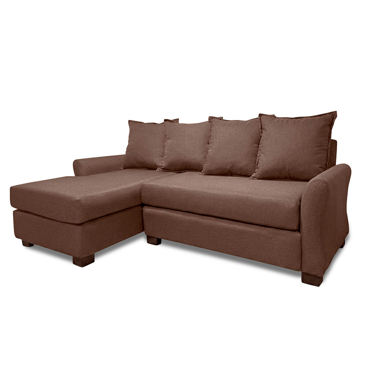 Seccional Izquierdo Living Factory Montreal 4 Cuerpos Caf&eacute;