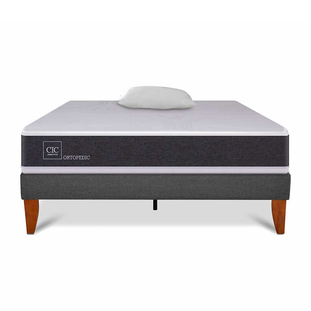Cama Europea CIC 1,5 Plazas New Ortopedic + Almohada