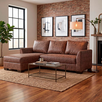 Seccional Izquierdo Muebles MPR Denver 4 Cuerpos Caf&eacute;