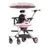 Coche Doble de Paseo con Sombrilla Rosado By LuBabycas