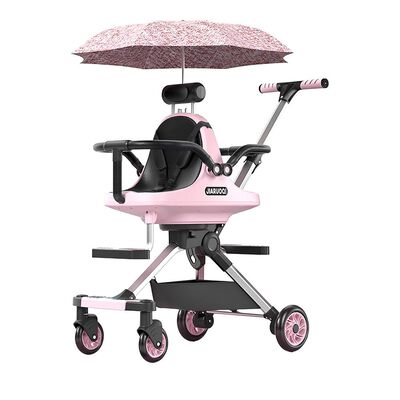 Coche Doble de Paseo con Sombrilla Rosado By LuBabycas