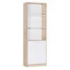 Librero Mobikit Misuri 6 Niveles 60 Blanco Carvalo 2 Puertas