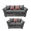 Juego de Living Elegant Detail Minesota Sofá 3 Cuerpos + Sofá 2 cuerpos + Sillón 1 Cuerpo Gris