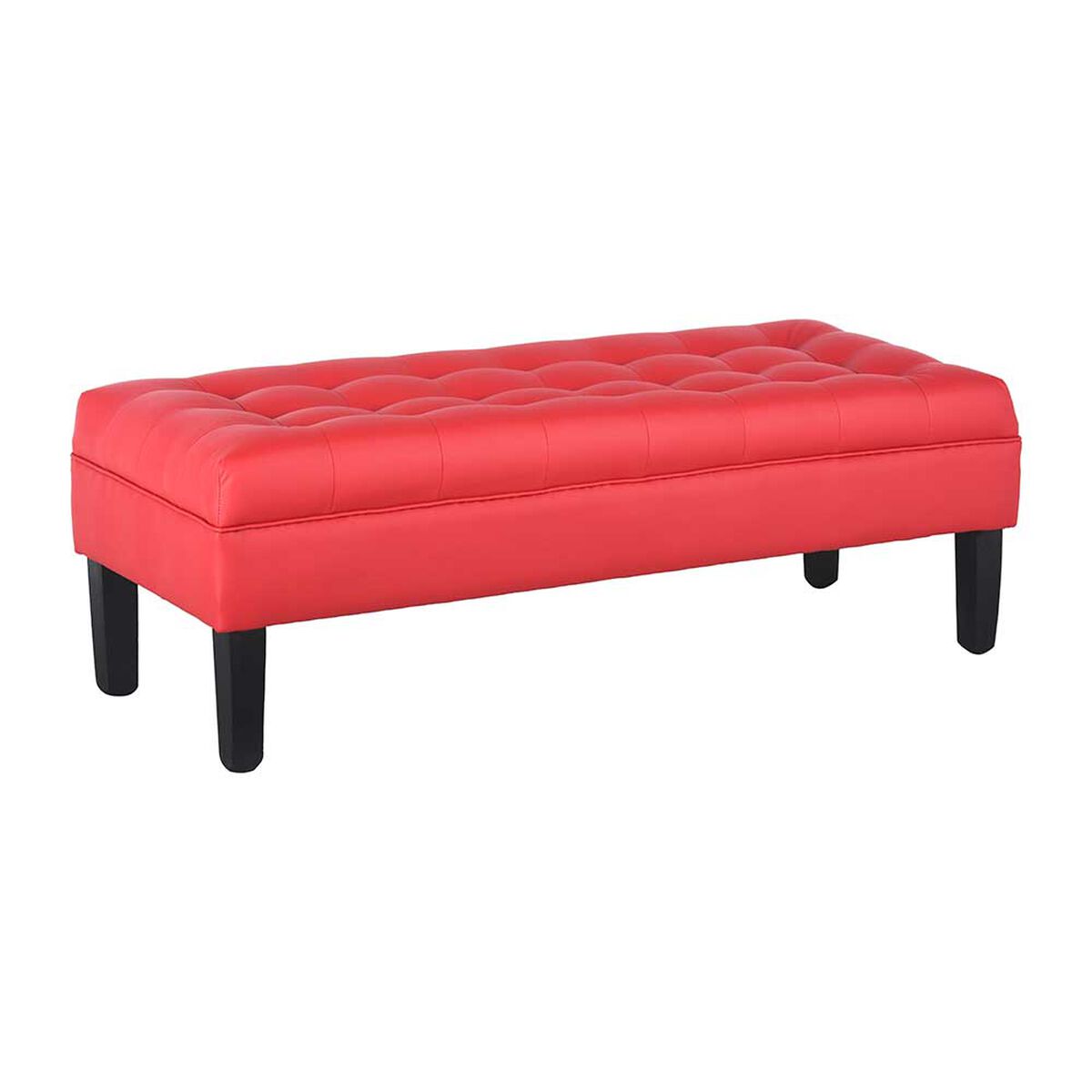 Banqueta Bodevir Wood Capitone 2 Cuerpos Rojo