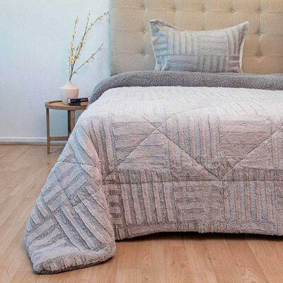 Cubrecama Doral 1,5 Plazas Gris Senses