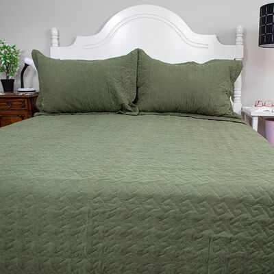 Imagen 2 del producto Quilt Doral 2 Plazas Verde Oliva Velvety