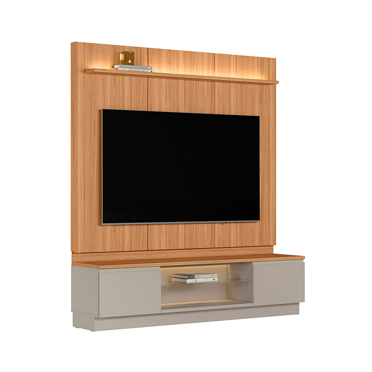 Home TV Di Poretti Design Magnuss Hasta 75" Caf&eacute; Claro