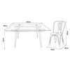 Juego de Comedor Zoy Home Mykonos 6 Sillas Negro
