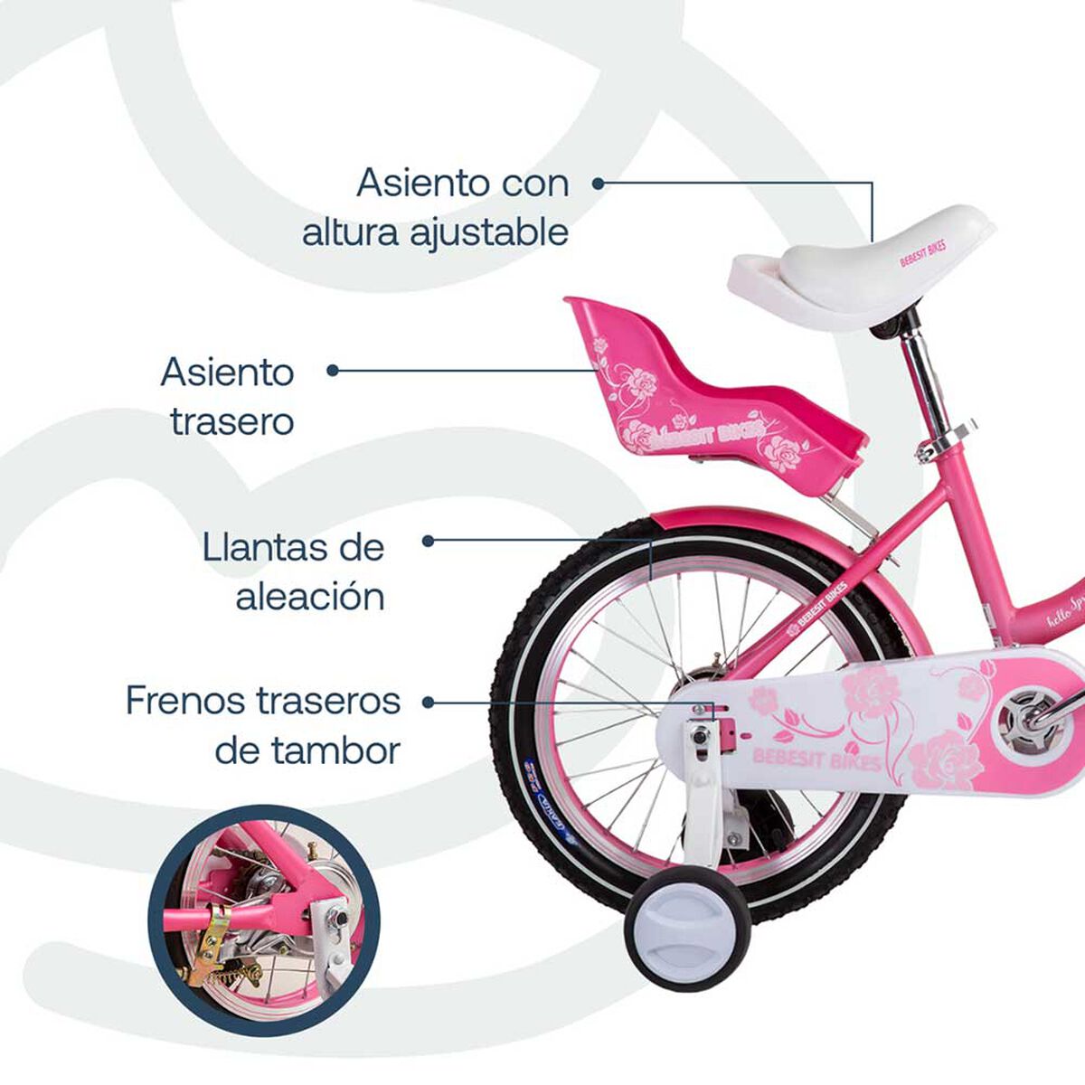 Bicicleta Queen 16Rosada Bebesit