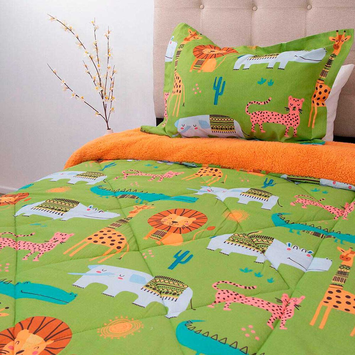 Plum&oacute;n Doral 1,5 Plazas Kids Animales