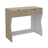 Mueble de Tocador + Espejo + Cómoda 4 Cajones 1 Puerta Perla