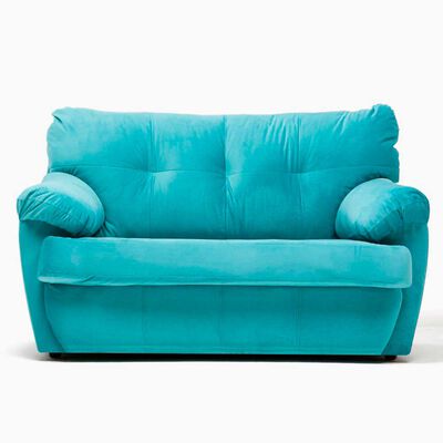 Sofá Cabsur Caburga 2 Cuerpos Felpa Turquesa