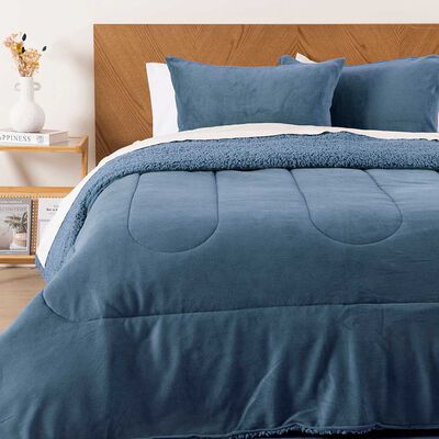 Imagen 1 del producto Plumón Mashini Coral Sherpa 2 Plazas Azul