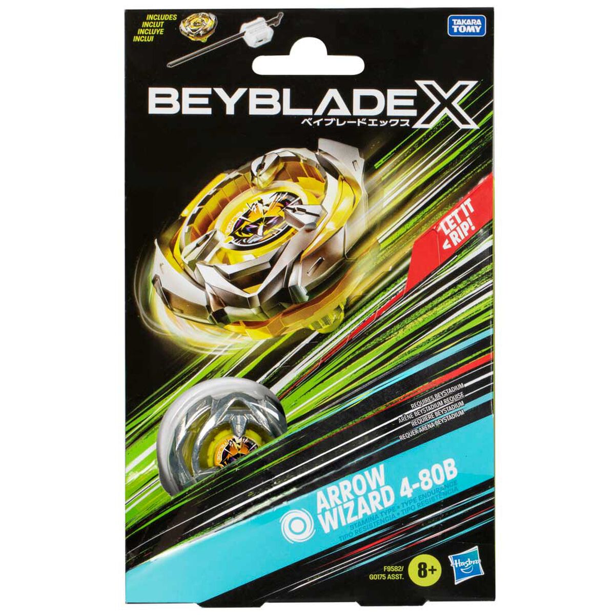Trompo Beyblade X Kit Inicial Arrow Wizard 4-80B