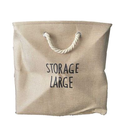 Canasto para Ropa Tela Seagrass Vgo  34 x 42 cm Natural