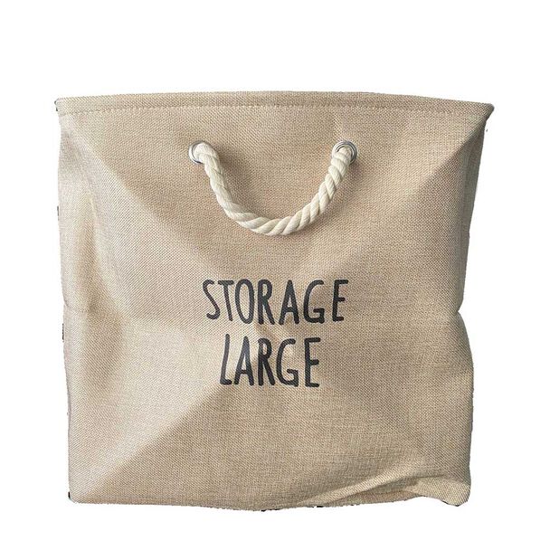 Canasto para Ropa Tela Seagrass Vgo  34 x 42 cm Natural
