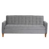 Futón Latam Home Genova Velvet 3 Cuerpos Gris