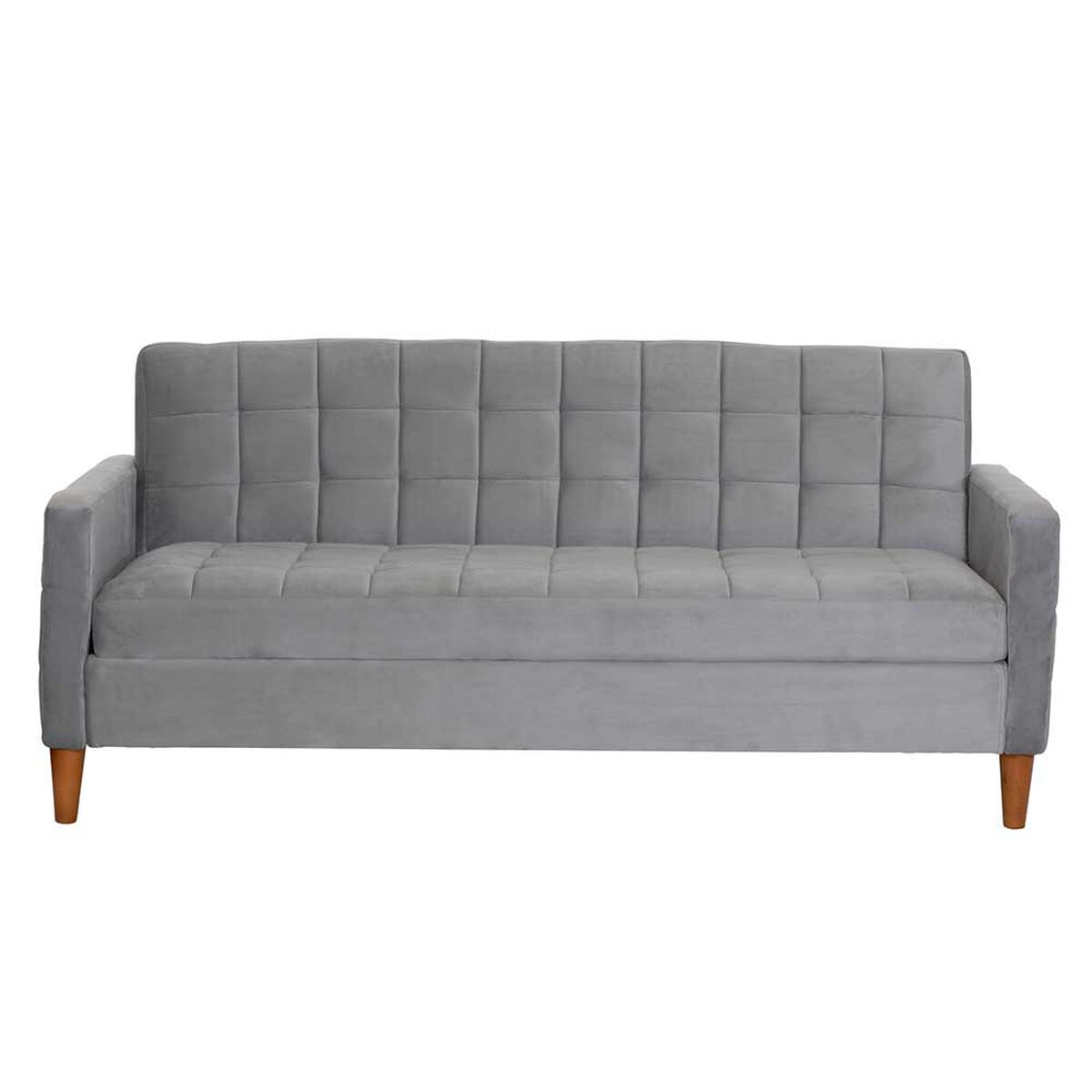 Futón Latam Home Genova Velvet 3 Cuerpos Gris