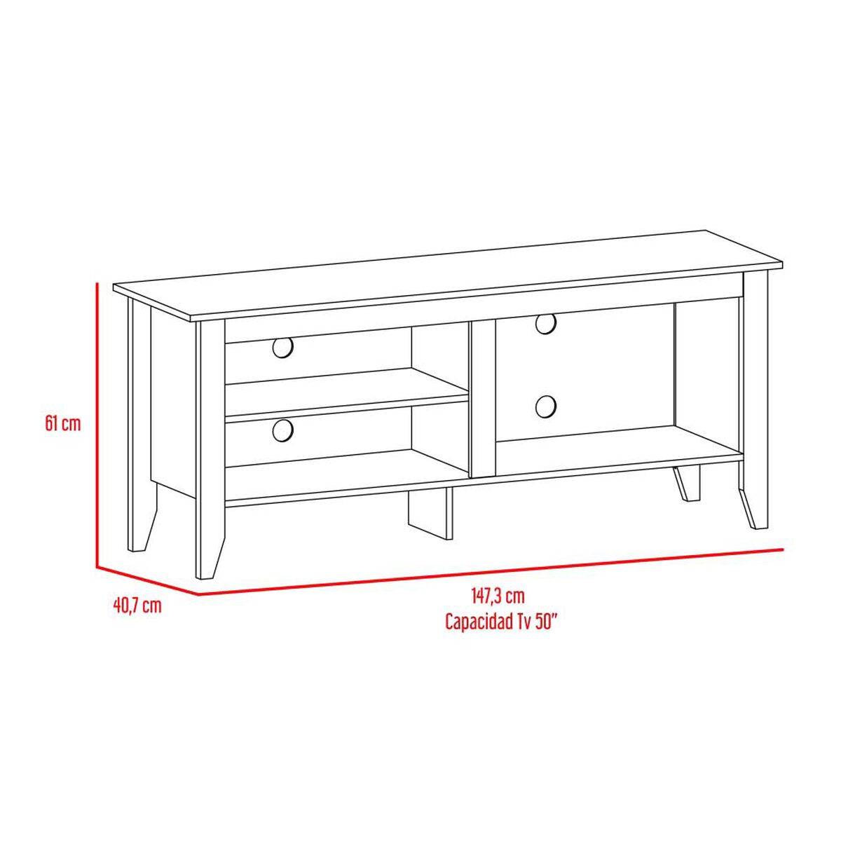 Rack TuHome Essential Hasta 65" Rovere