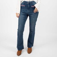 Jeans Straight Mujer Alma Azul