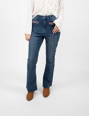 Imagen 1 del producto Jeans Straight Mujer Alma Azul