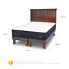 Cama Europea CIC Base Dividida 2 Plazas Súper Premium + Respaldo New Torino Caramelo