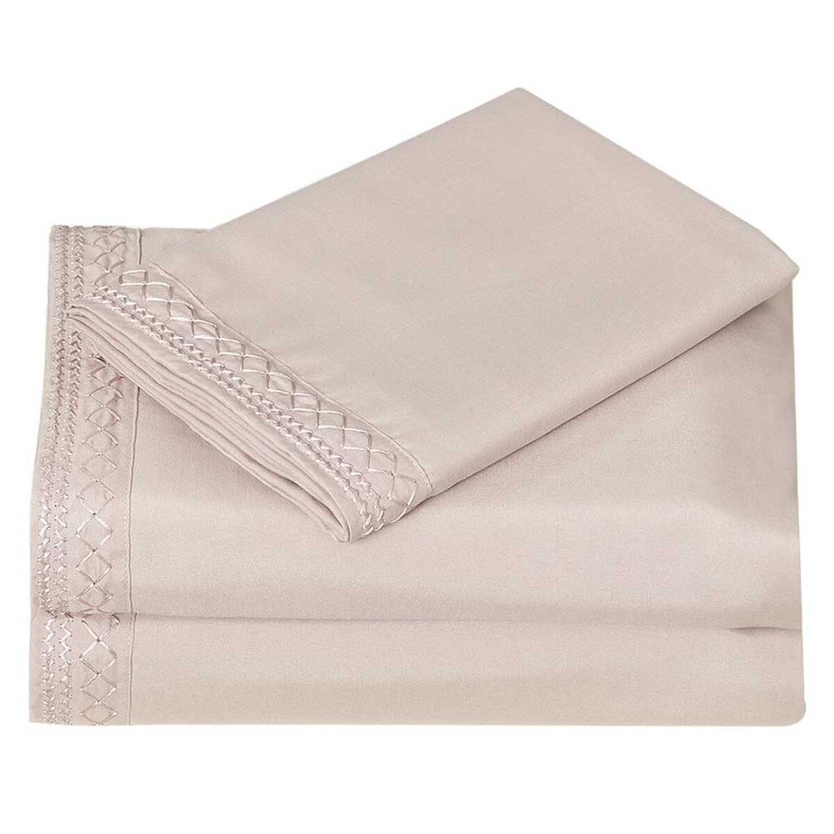 Juego de S&aacute;banas Illusions 2 Plazas Broderie Rosa