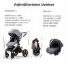 Coche Travel System con Accesorios LuBabycas X1 Azul