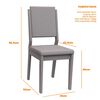 Juego de Comedor VekkaHome Isa 4 Sillas Gris