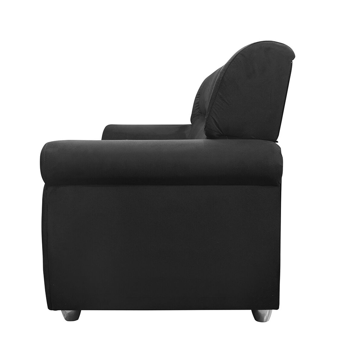 Sofá Felpa Kea Malaga 3 Cuerpos Negro