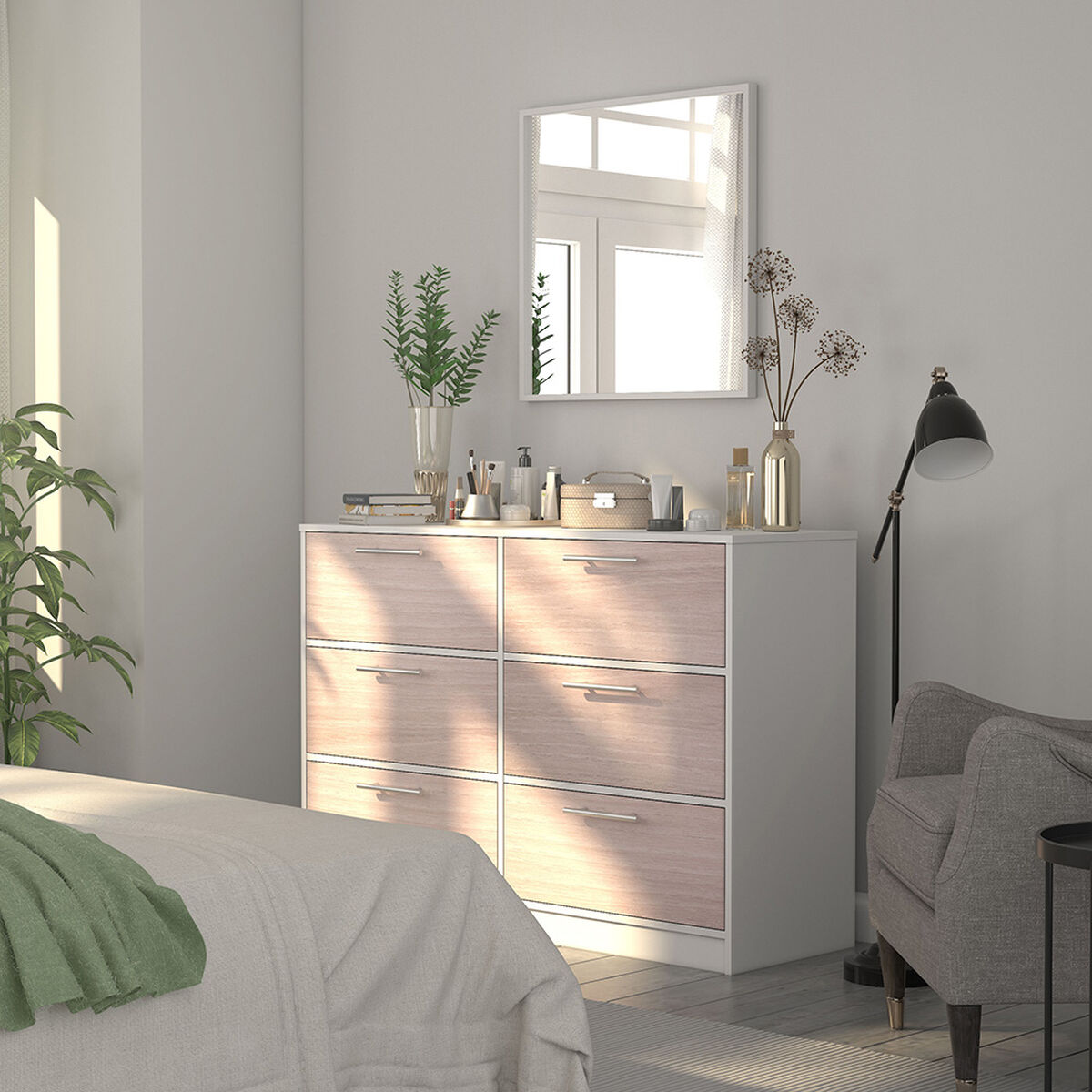 Cómoda CIC Acacia 6 Cajones
