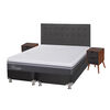 Box Spring CIC king Ortopedic Advance + Respaldo + velador Eufrates