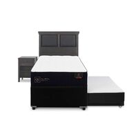 Cama Nido CIC 1,5 Plazas Premium + Respaldo + Velador Torino