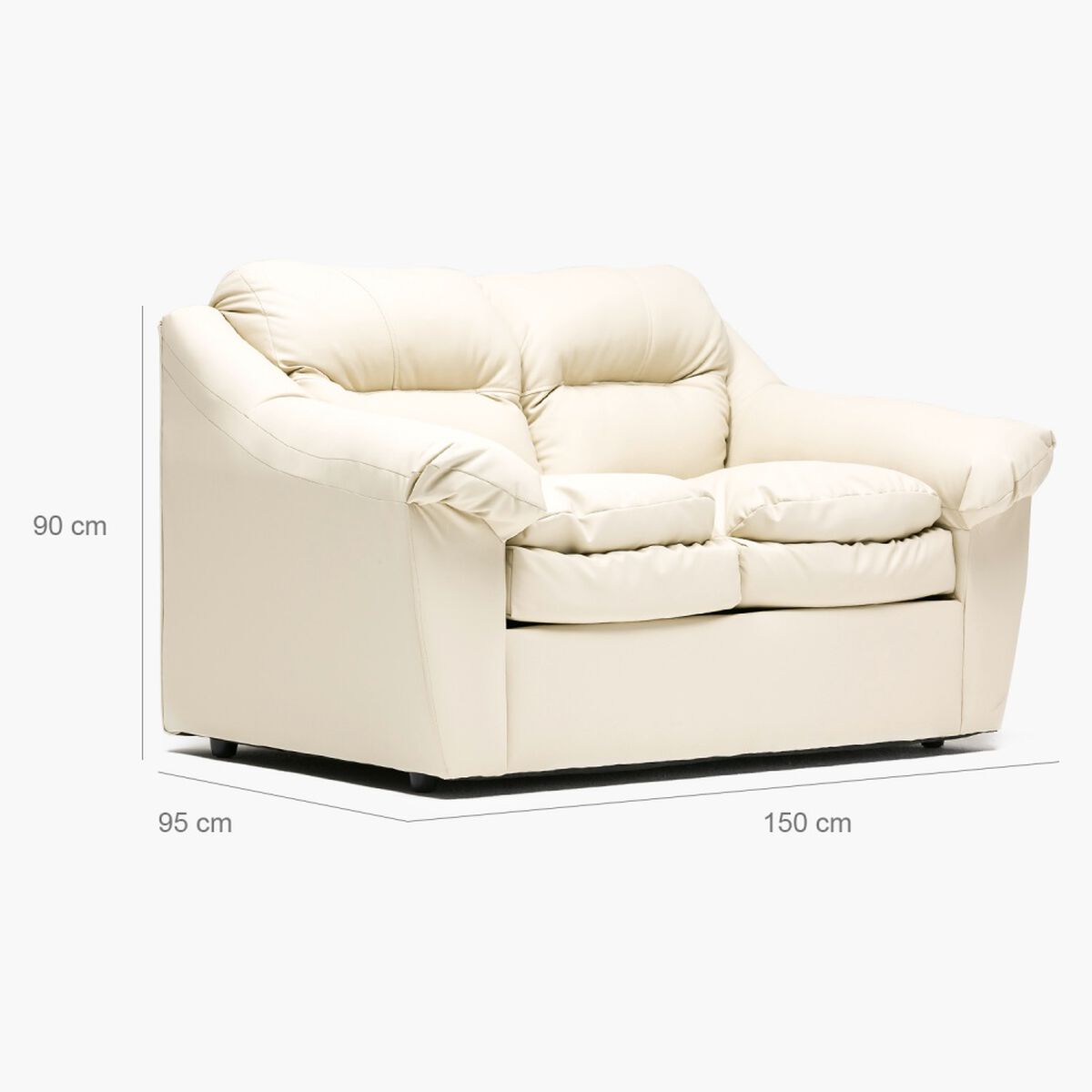 Sofá Cabsur Bali 2 Cuerpos Beige