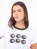 Polera Con Estampado Manga Corta Mujer Icono