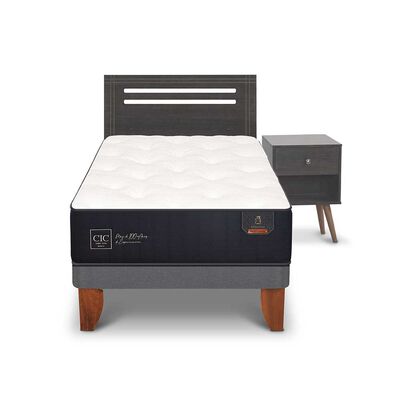 Imagen 1 del producto Cama Europea CIC 1,5 Plazas Premium + Respaldo + Velador Munich