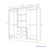 Clóset CIC Maipo 6 Puertas 3 Cajones