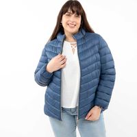 Parka Sin Gorro Mujer Extralindas Azul, Mostaza