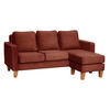Seccional Intercambiable Latam Home Venecia 3 Cuerpos Chocolate + Sitial Kiel Tela Chocolate