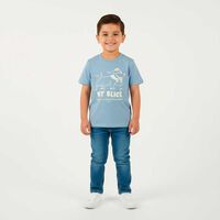 Polera Manga Corta Niño Chess Celeste, Grafito