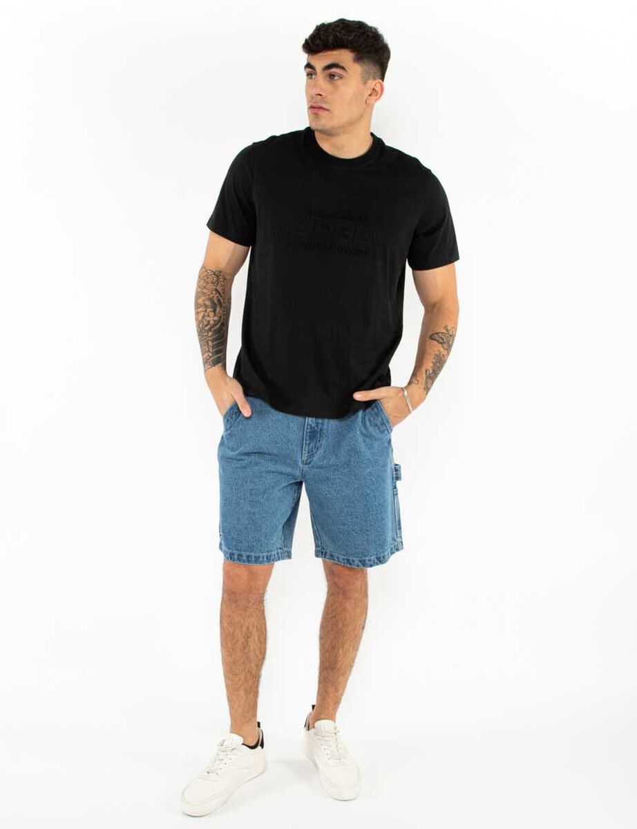 Polera Relieve Manga Corta Hombre Icono