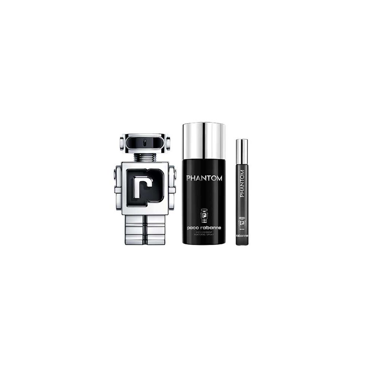 Set Perfume Paco Rabanne Hombre Phantom EDT 100 ml + Desodorante 150 ml + EDT 10 ml