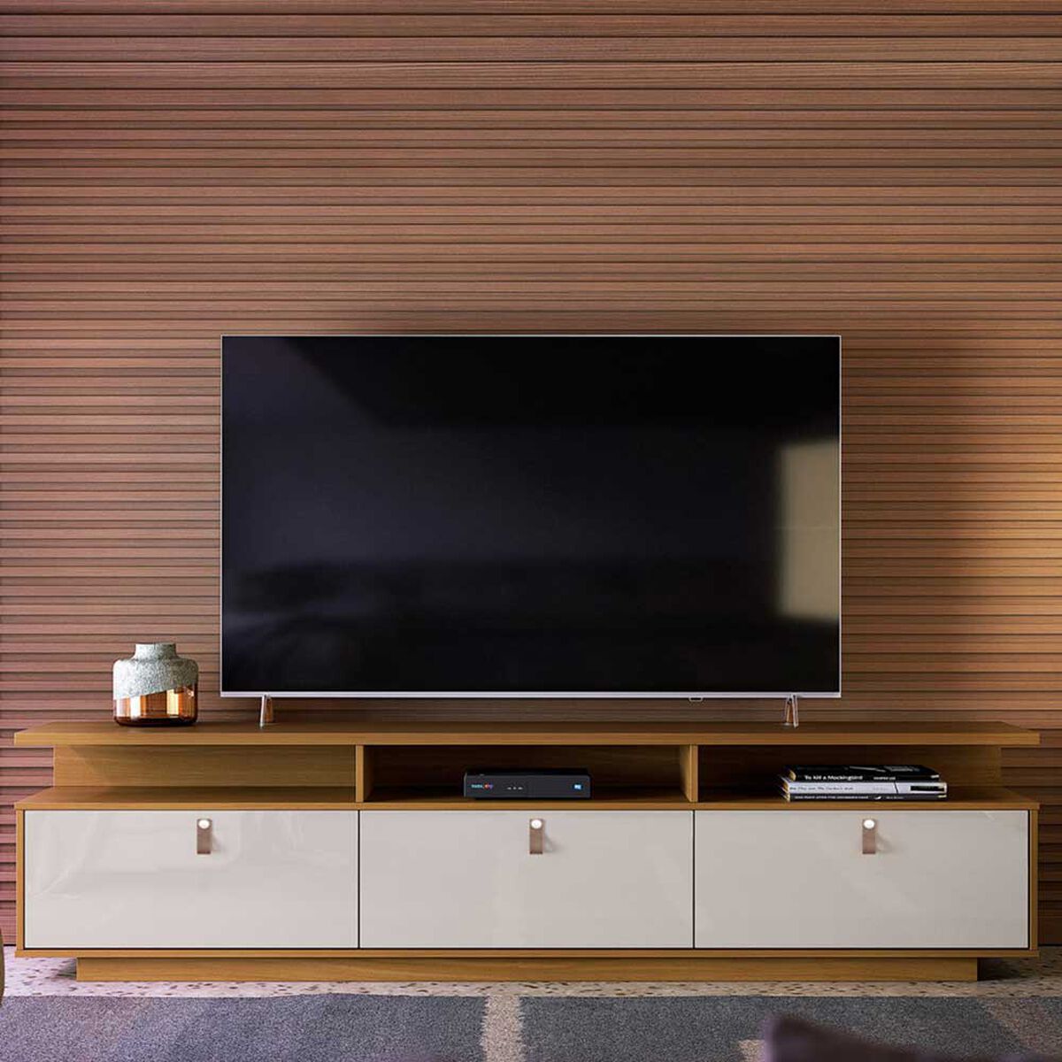 Rack TV Onessta Marroco Tauari Off White Hasta 75"