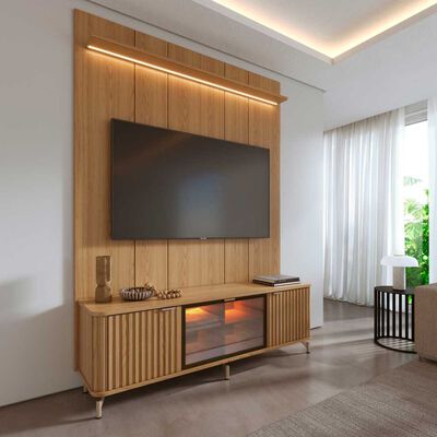 Rack + Panel TV Decocasa Neon Float hasta 75" Carvalho
