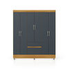 Closet Vekkahome Americano 6 Puertas 2 Cajones Gris