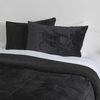 Plumón Corduroy Coral Sherpa Mashini 2 Plazas Liso Negro