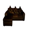 Sofá Seccional Diseño A&M Home Marcia 4 Cuerpos Chocolate